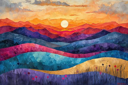 Abstrait coloré | Crête chromatique