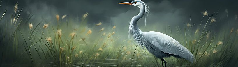 Realistic Crane by Eye catching paintings