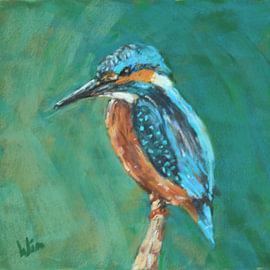 Martin-pêcheur sur Wim's Pastelart