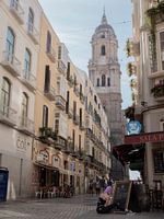 malaga espagne ville architecture fille