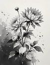 Monochrome bloemen van Artistic thumbnail
