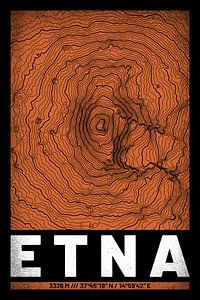 Etna | Kaarttopografie (Grunge) van ViaMapia