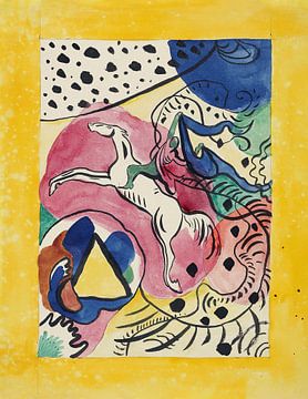 Dessin pour la couverture de l'almanach "Le Cavalier bleu", Wassily Kandinsky