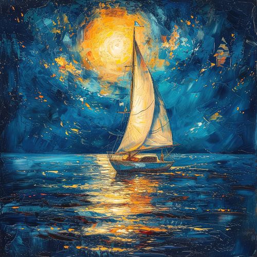 Zeilboot Zee Maritiem Maan Scheepvaart