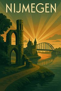 Nijmegen Poster - alte niederländische Reisekunst