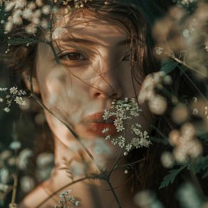 Portrait of a woman in nature