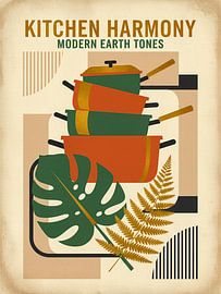 Kunst für die Küche: Grafiken mit Pfannen und botanischen Motiven von STUDIO ARTSY