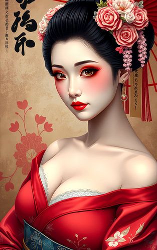 Portrait Japanese Geisha