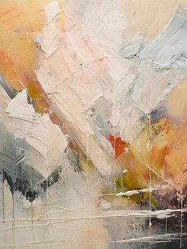 Abstract mixed media Art - Earth tones - 1 van Studio Pieternel