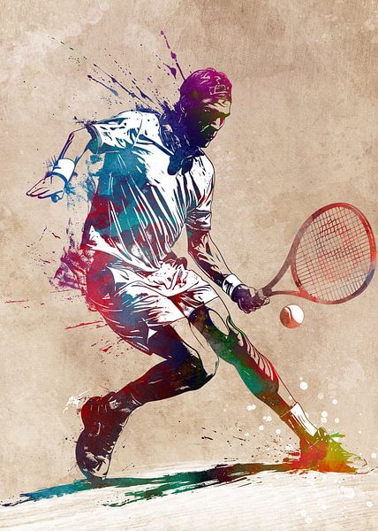 Joueur de tennis art sportif #tennis #sport par JBJart Justyna Jaszke
