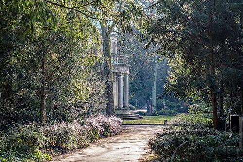 Promenade en forêt dans le cimetière principal de Francfort