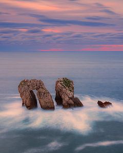 Sonnenuntergang in Urro del Manzano, Kantabrien, Spanien