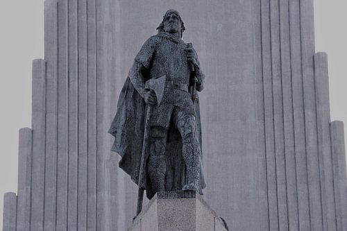 Wikingerstatue in Reykjavik, Island