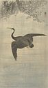 Un cormoran en vol depuis Ohara Koson par Gave Meesters Aperçu