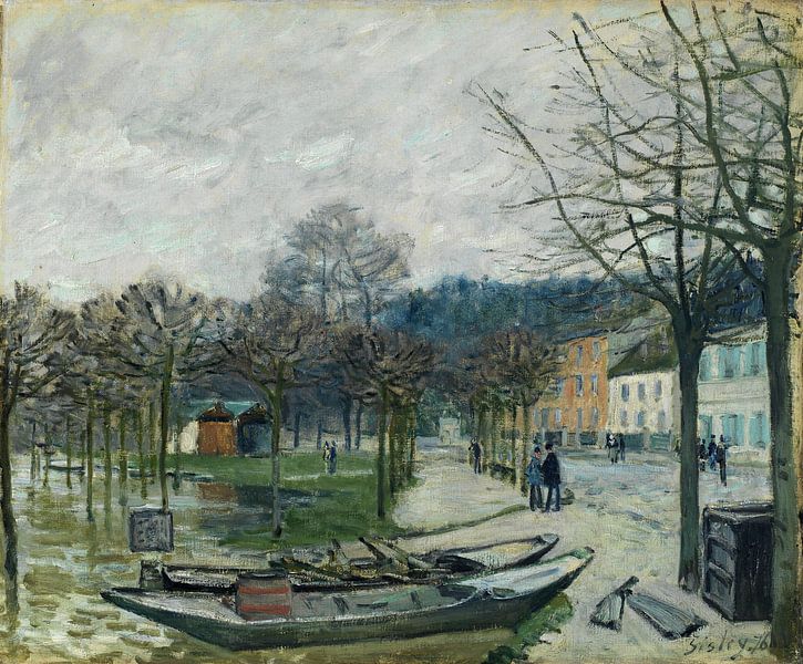 Alfred Sisley,Die Überschwemmung von Port-marly, 1876 von finemasterpiece