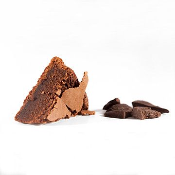Schokoladenspitze von italienischem Schokoladenkuchen von Ans van Heck