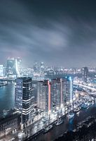 Rotterdam at night Erasmus Bridge