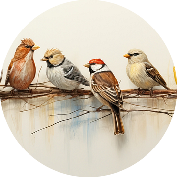 10 Vogels van Blikvanger Schilderijen