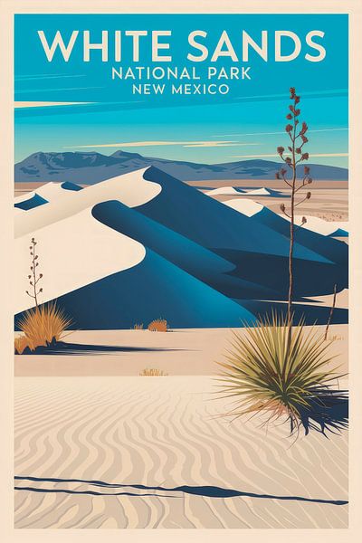 Nationaal park White Sands, New Mexico van Poster Art Shop