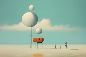 Minimalistischer Ausflug am Strand