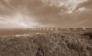 Delta Works in Sepia.