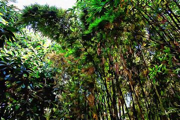 Bamboe in Jardin Majorelle Marrakesh 4 van Dorothy Berry-Lound