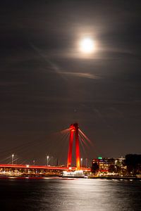 Mond geht über Willesbrug auf - Rotterdam