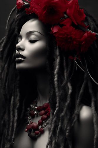 Hippie mit Dreadlocks