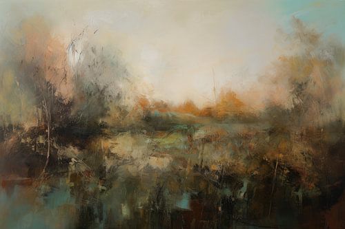 Abstrakte Landschaft "Ich liebe die Natur"