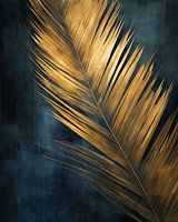 Golden Palm Glow - Art botanique de luxe avec accents dorés