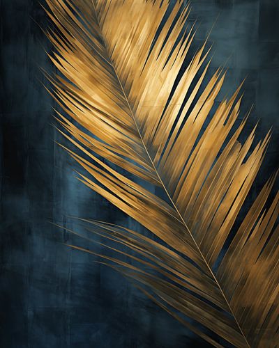 Golden Palm Glow - Luxuriöse botanische Kunst mit Goldakzenten von Cas Mol