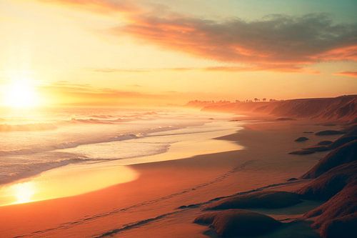 Zonsondergang over de Stille Oceaan