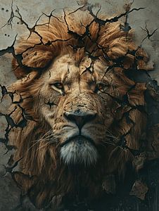Versteinerte Majestät: Lion in Burst