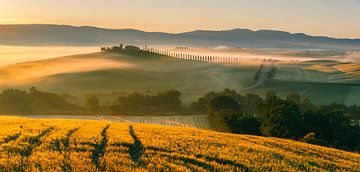 Sunrise at Poggio Covili, Tuscany, Italy by Henk Meijer Photography