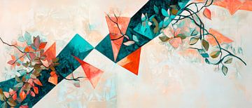 Kleurrijke geometrie ontmoet florale elegantie van Poster Art Shop