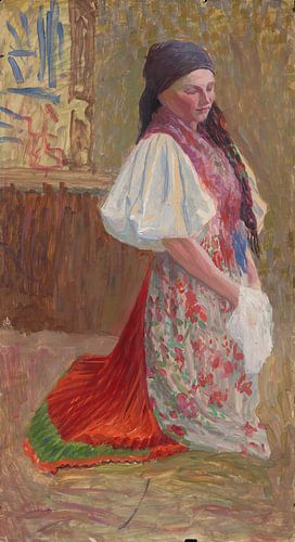 Ivan Žabota, Meisje in Tsjechische klederdracht, 1925