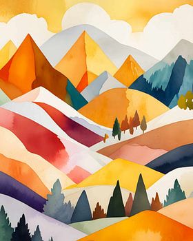 Entspannte Bergszenen