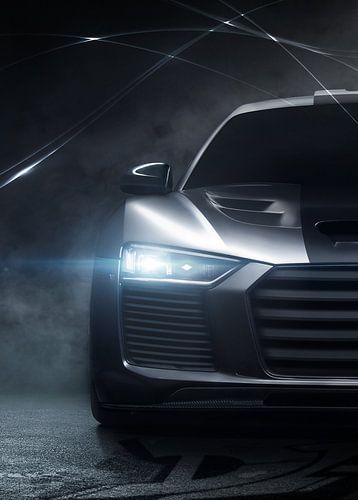 Audi R8 im Scheinwerferlicht