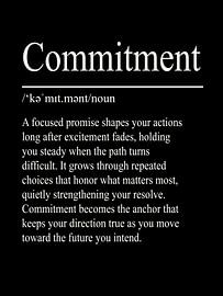 Definitie Commitment - Zwart van WordsThatInspire