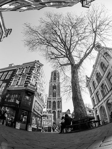 Straatbeeld Utrecht Met De Dom