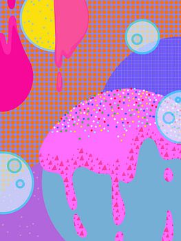 Disco-Eiscreme-Party mit Seifenblasen