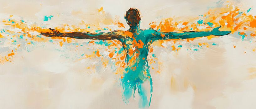 La liberté en couleurs - Une forme expressive par Poster Art Shop