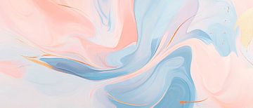 Zachte pastelkleuren in aquareltechniek van Poster Art Shop