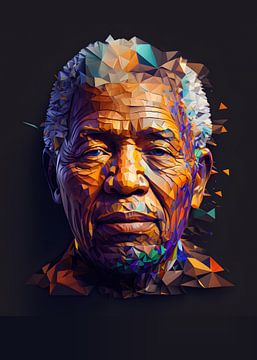 Nelson Mandela Pop Art van WpapArtist WPAP Artist