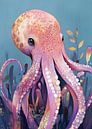 Pink octopus #octopus by JBJart Justyna Jaszke thumbnail