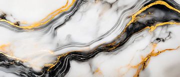 Elegant marmer met gouden aderen van Poster Art Shop