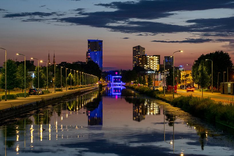 Eindhovensch Kanaal Blick auf das Zentrum von Eindhoven von Noud de Greef
