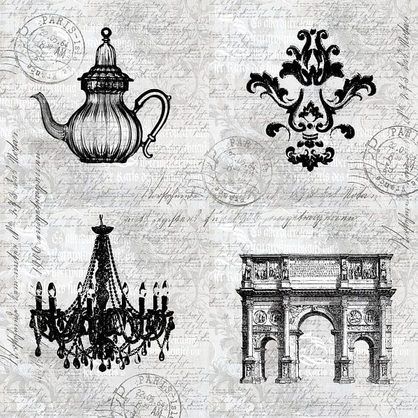 Barock Romantik In Grau von Andrea Haase