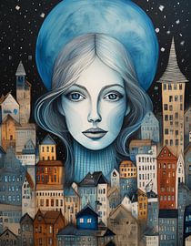 Bleu - Blue, portrait surréaliste 3