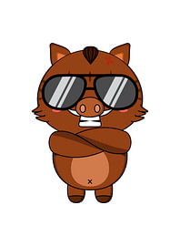 Un sanglier super cool avec des lunettes de soleil